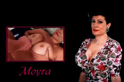 Moyra getting her tits splashed'