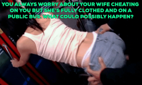 Cheating wife gets fully clothed and fully naked on the bus picture 1 of 1