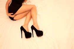 Tease me a bit in those Black Heels and Dress, beautiful'