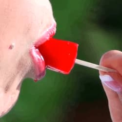 I love lollipops to suck but cocks even more'