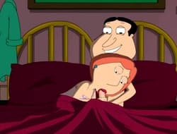 Variation on my original re-edit - Lois Griffin first blows then jerks Quagmire until he spews his jizzems!'