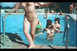 vintage nude pool party'