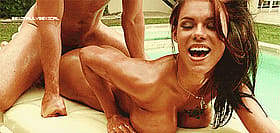 Hot Teen Oiled Up in Doggy Style'