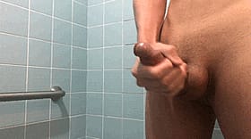 Cumming in the Shower: A Hot and Steamy Male Ejaculation'