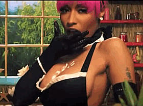 Babes in Black Lingerie: Pink Hair, Pink Lips, Pink Nails'