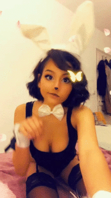 90's Pamela Anderson-Inspired Ahegao Bunny Ears: Non-Nude, Erotic Fun picture 1 of 1