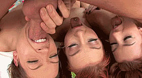 Cute Teen Group Blowjob: Mouth Fucking Fun'