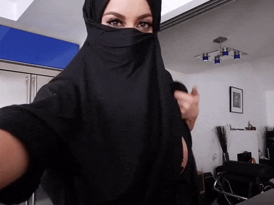Victoria June's Big Tits Burka Hijab Show picture 1 of 1