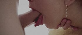 Blowjob Babe Gets Her Tongue Stuck in a Hard Cock'