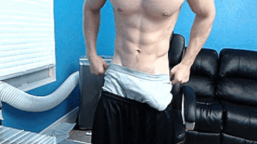 Penis Pulling Out of Black Shorts picture 1 of 1