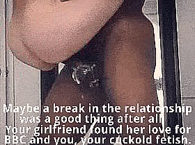 Cheating Cuckold Gets a Dripping Creampie from His Girlfriend's Interracial Lover'