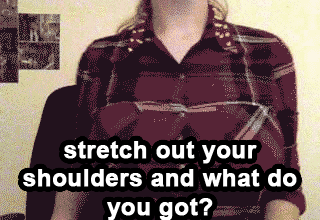 Amateur Big Tits Funny: Stretch Out Your Shoulders and What Do You Got? picture 1 of 1