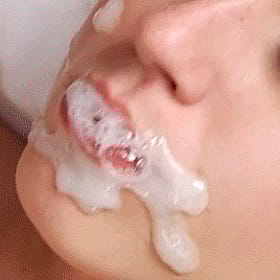 Cumshots on Lips: A Sensual Facial'