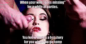 When your wife goes missing for a while at parties, you know there's a hot story for you when you go home.'