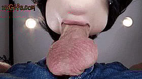 Brunette BJ Queen Gives a Throatfuck'