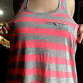 Selma Monroe's Pink Striped Tank Top'
