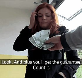 Money Talks: Redhead Gets Paid'