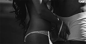 Girlfriend Gives Handjob in Lingerie'
