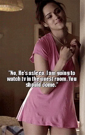 Hot Wife's Sleepover: Guest Room TV Watching Fun'