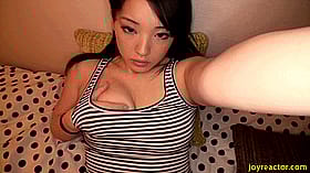 Asian Big Tits Stripe Shirt'