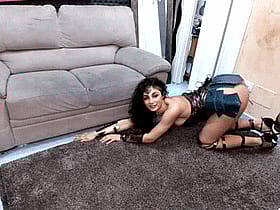 Brunette Camgirl Gets Naughty on the Carpet'