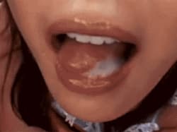 tongue cover with jizz'